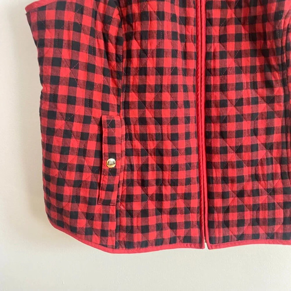 Red and Black Buffalo Plaid Vest - Picture 6 of 11
